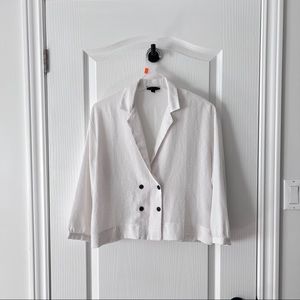 Topshop Faux Button Blouse